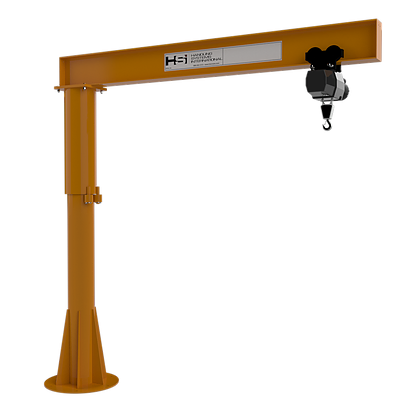 LOADING CNC MACHINES WITH SWING ARM CRANES