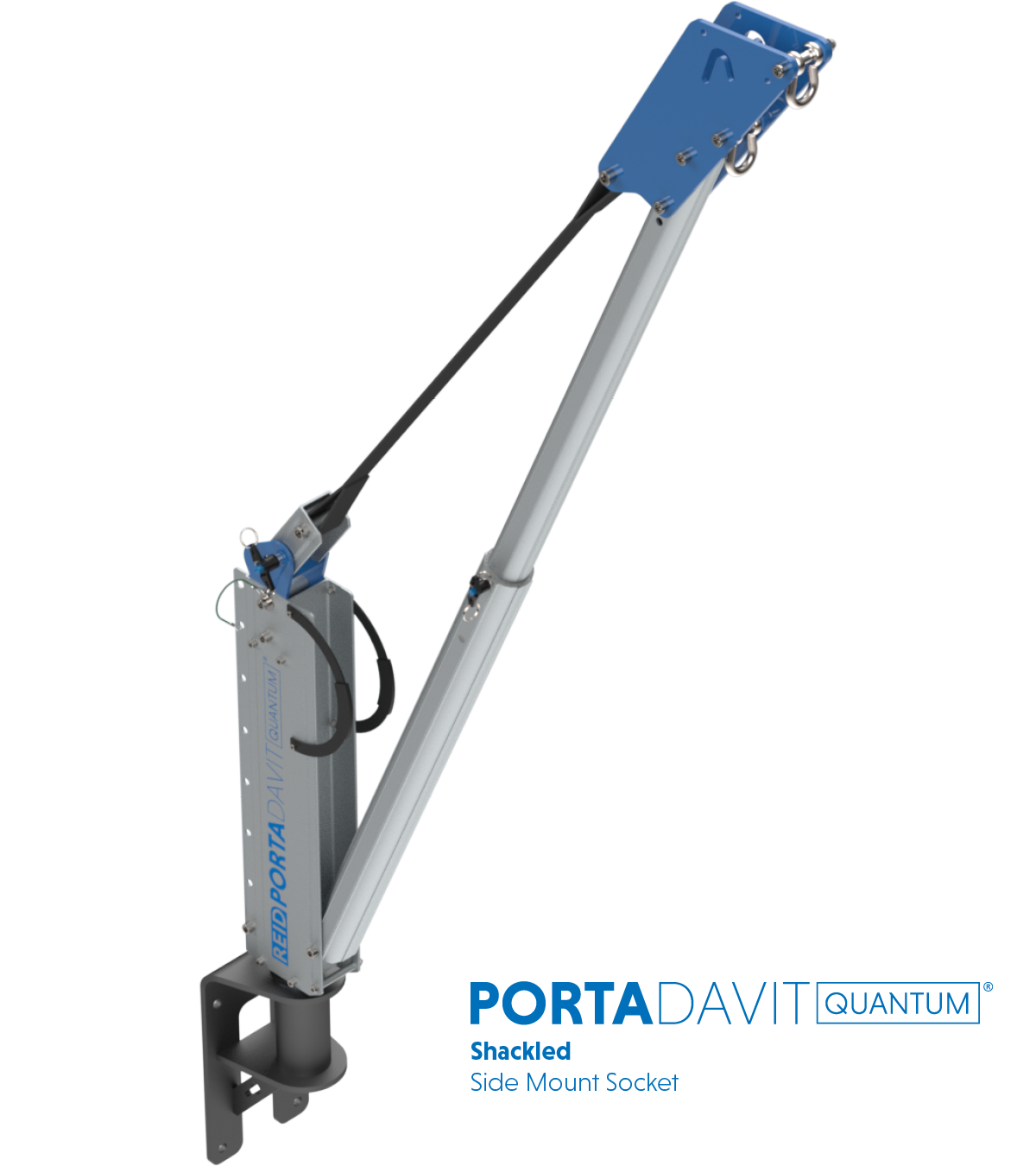 Reid Lifting PDQ 1320lb Portable Aluminum Davit Crane – Shackle only