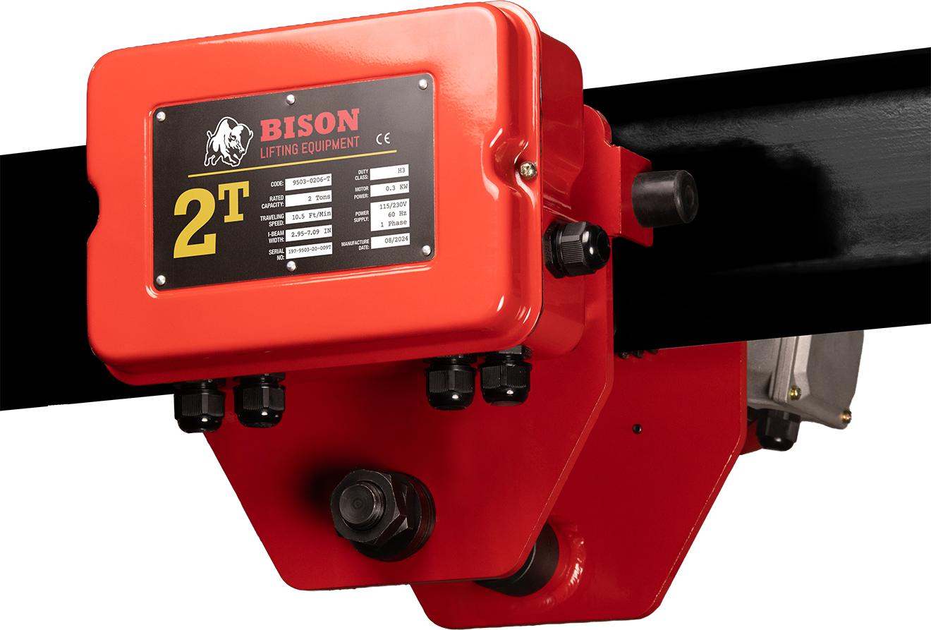 Bison 2Ton Single Phase Motorized Trolley 115v/230v
