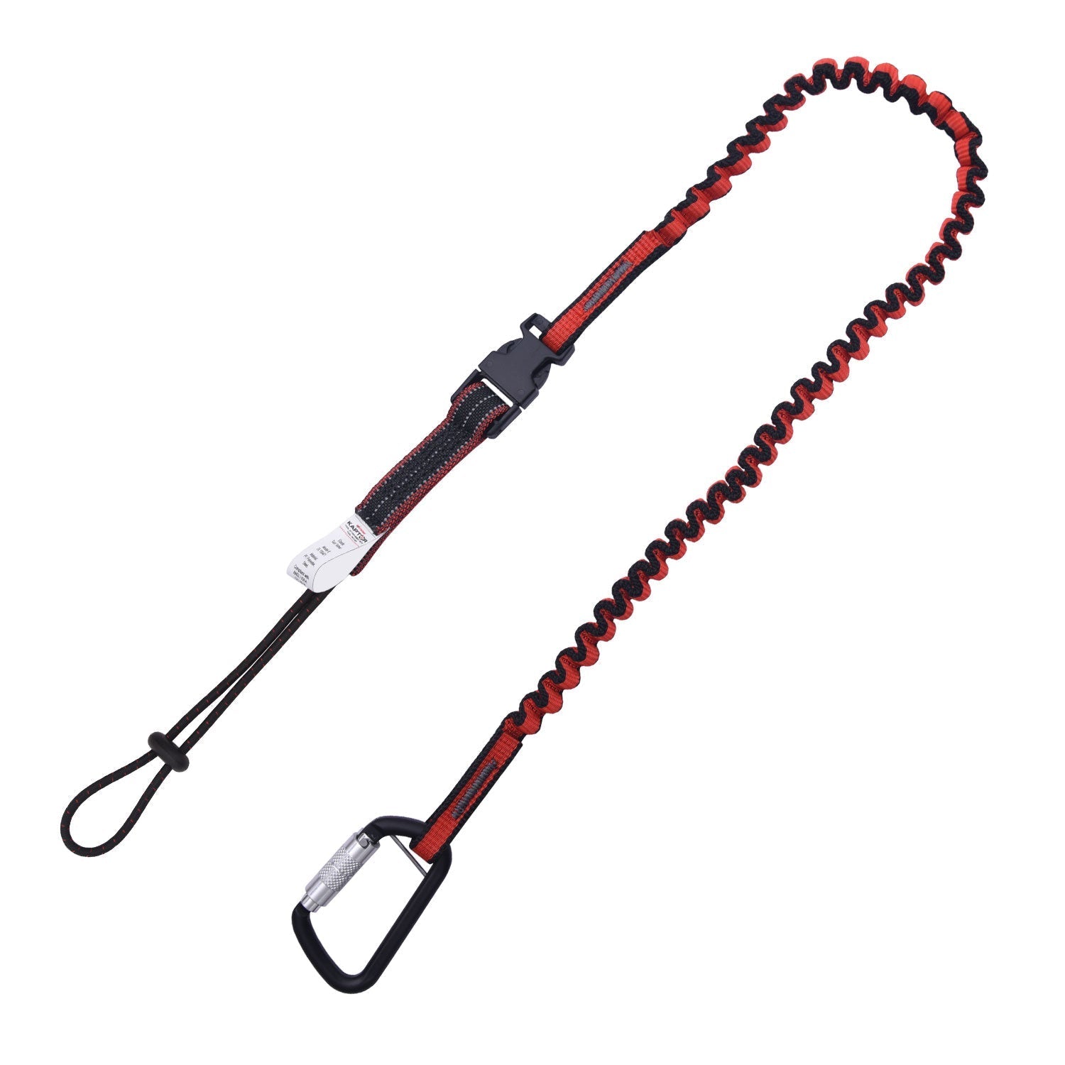 KStrong® Kaptor™ Detachable Elasticated Single Leg Tool Lanyard w/ Screwgate Carabiner - 5 lbs. (ANSI)