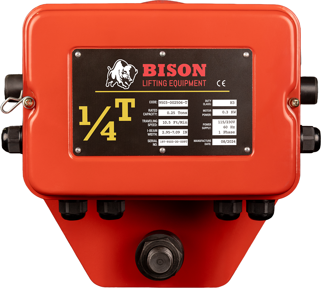 Bison 0.25Ton Single Phase Motorized Trolley 115V/230V