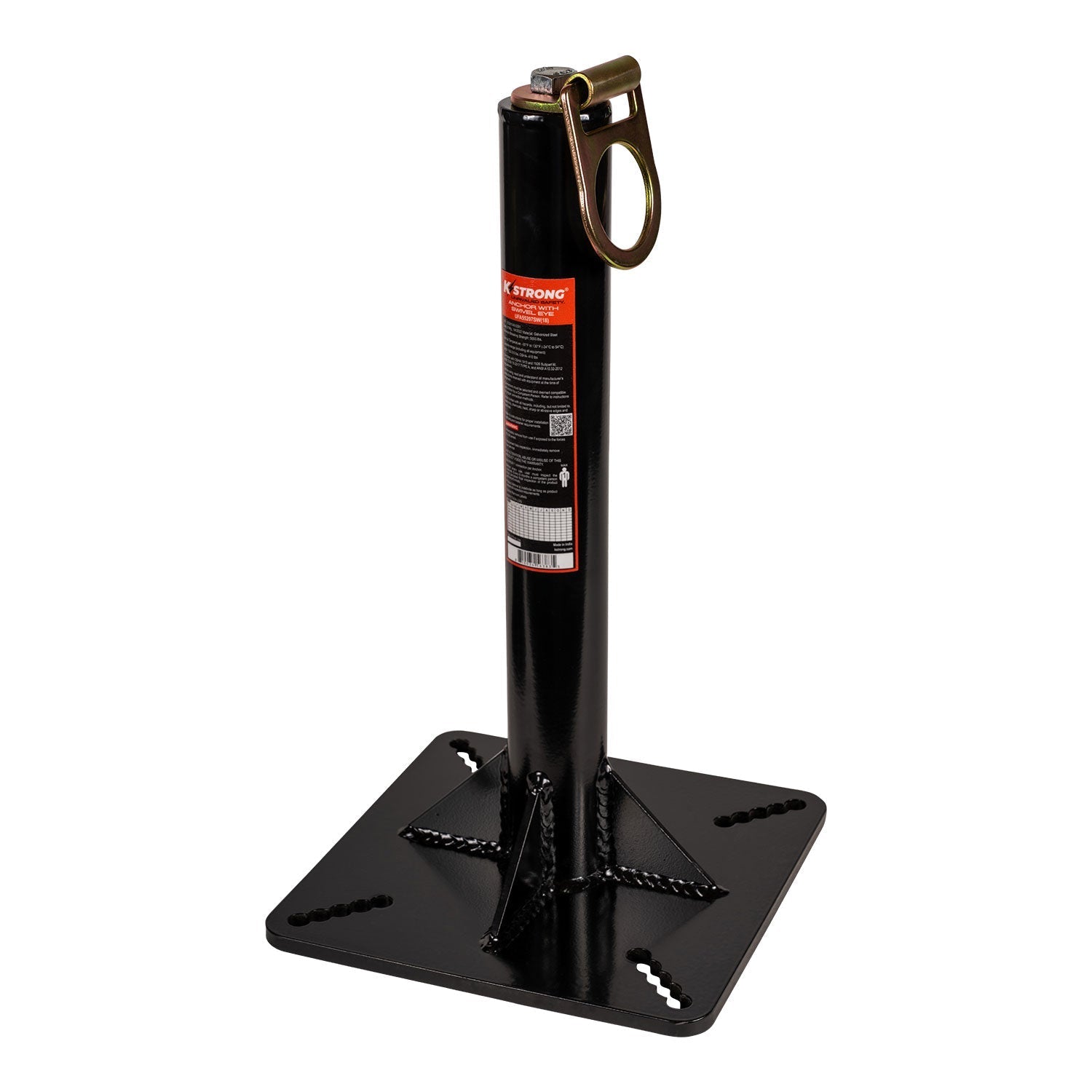 KStrong® Riser Post Roof Anchor with Swivel D-Ring (ANSI)