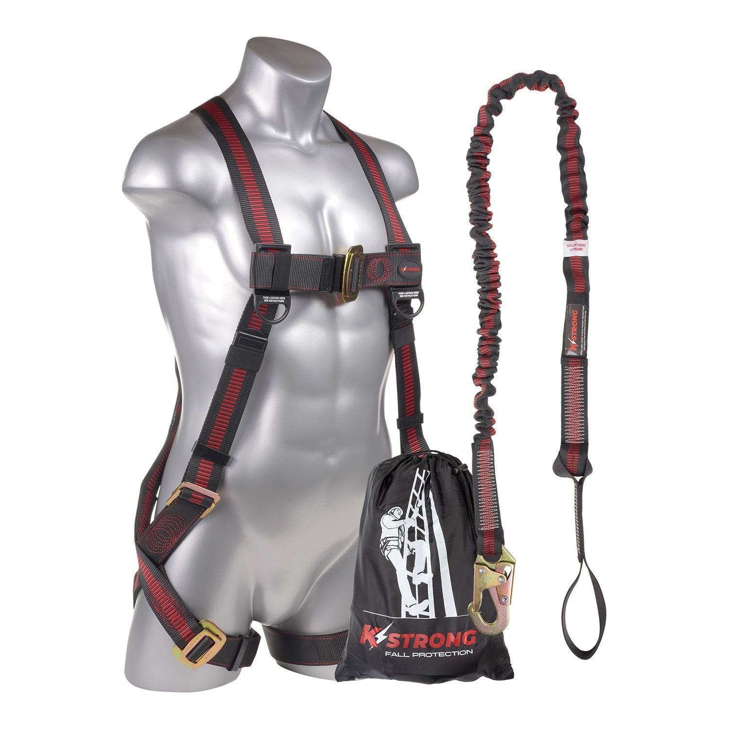 KStrong® Kapture™ Elite 5-Point FBH, Dorsal D-ring, MB Legs and a 6 ft. Internal Design SAL with Loop and Snap Hook (ANSI)