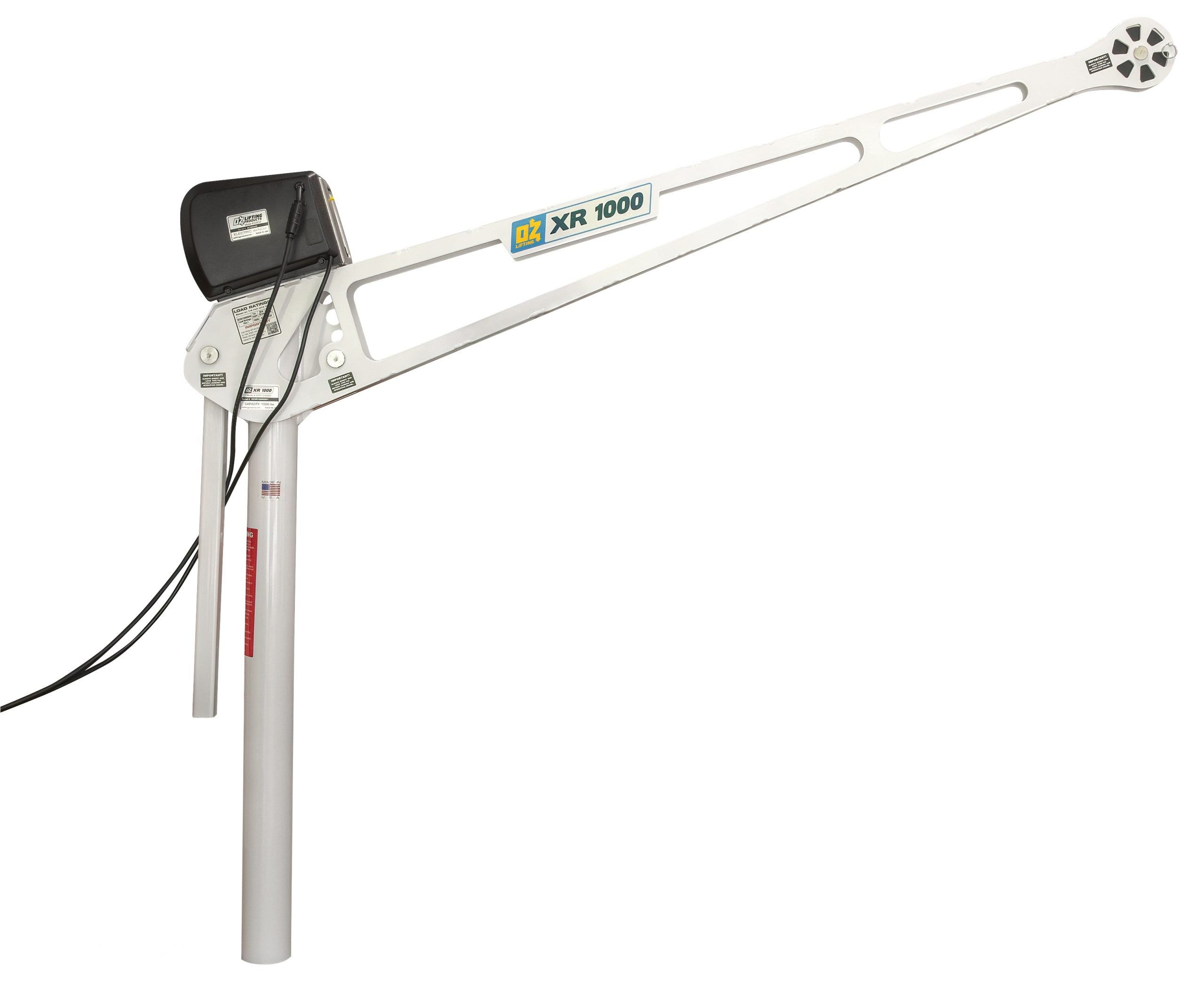 OZ Lifting XR Series Davit Crane with AC Electric Winch for Lifting Dinghies