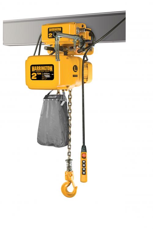 Harrington NERM Electric Chain Hoist With Motorized Trolley