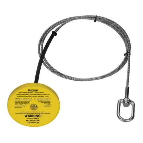 KStrong 5K Drop Thru Anchor with Swivel D-ring with 6ft Cable