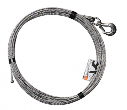 oz Lifting Products 1/4 x 45' Stainless Steel Wire Rope Assembly OZSS.25-45B for Manual Davit Cranes