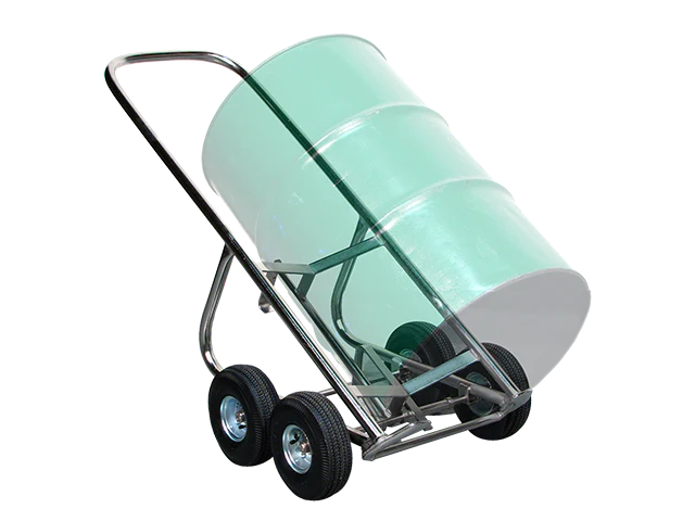 Morse Stainless Steel Rough Terrain 4-Wheel Drum Truck