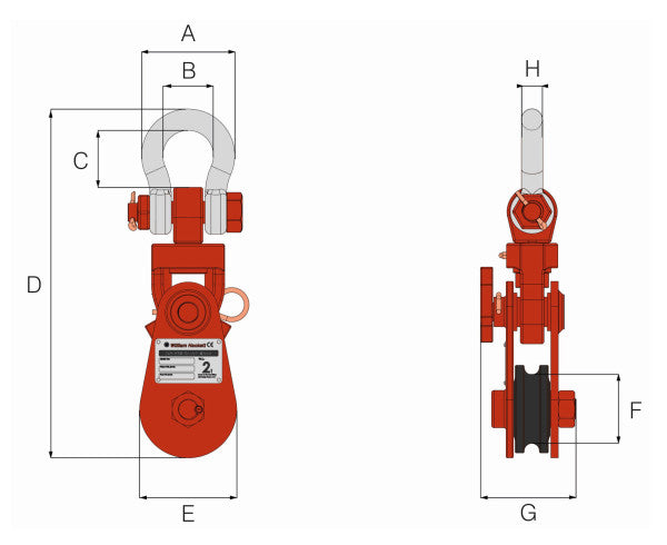 William Hackett HSB Snatch Blocks