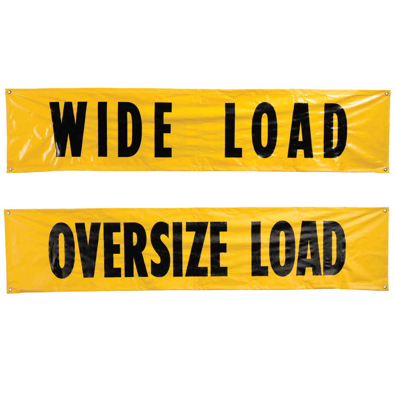 Kinedyne 18" by 84" Reversible "Wide Load" & "Oversize Load" Banner with Sewn-In Rope