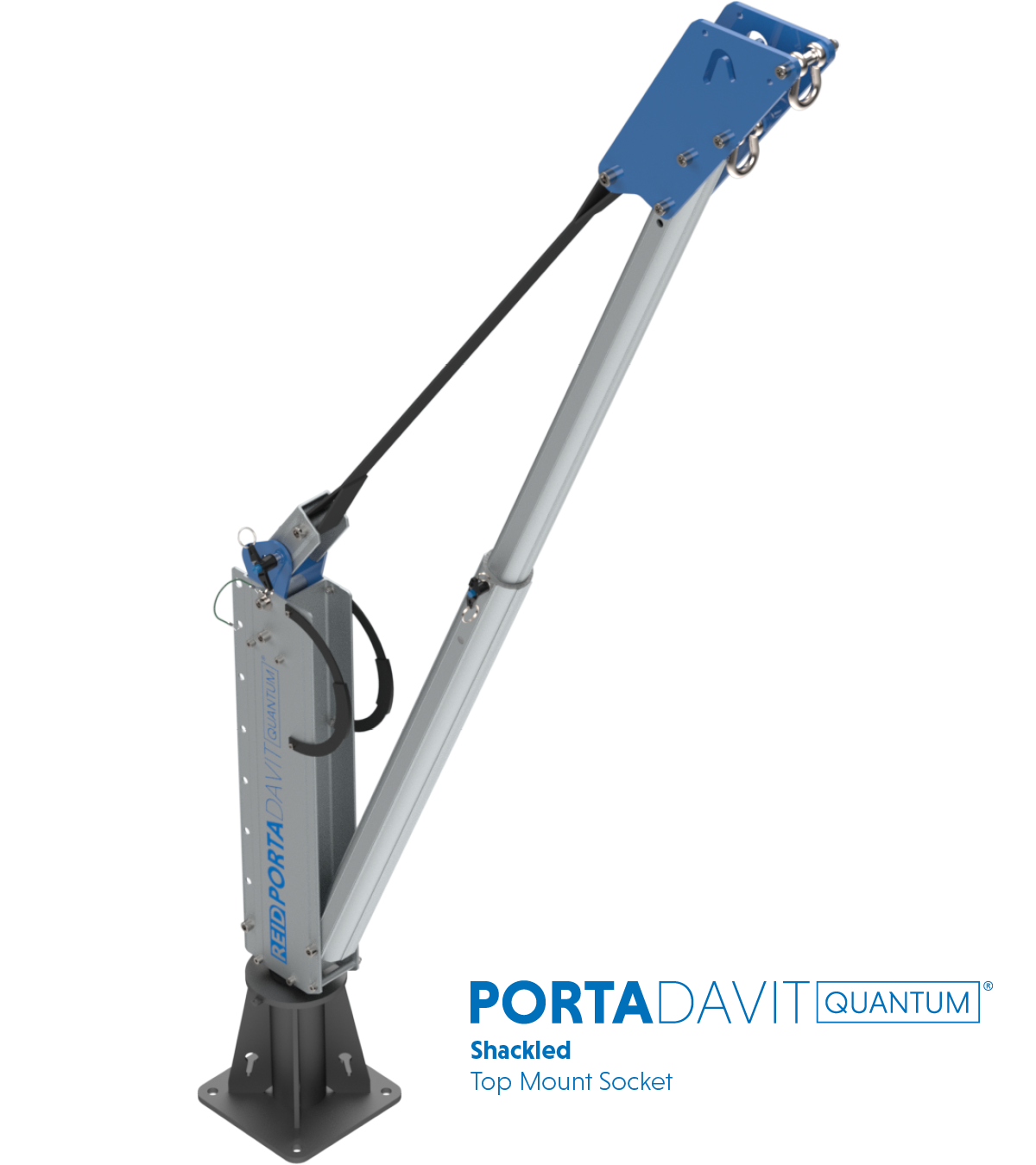 Reid Lifting PDQ 1320lb Portable Aluminum Davit Crane – Shackle only
