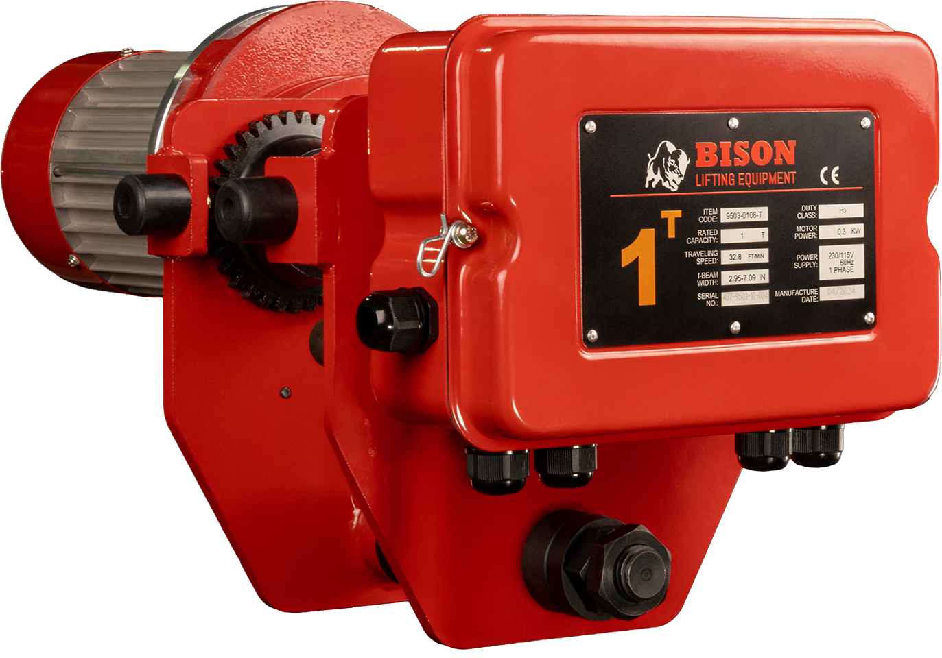 Carro motorizado monofásico Bison 1Ton 115v/230v