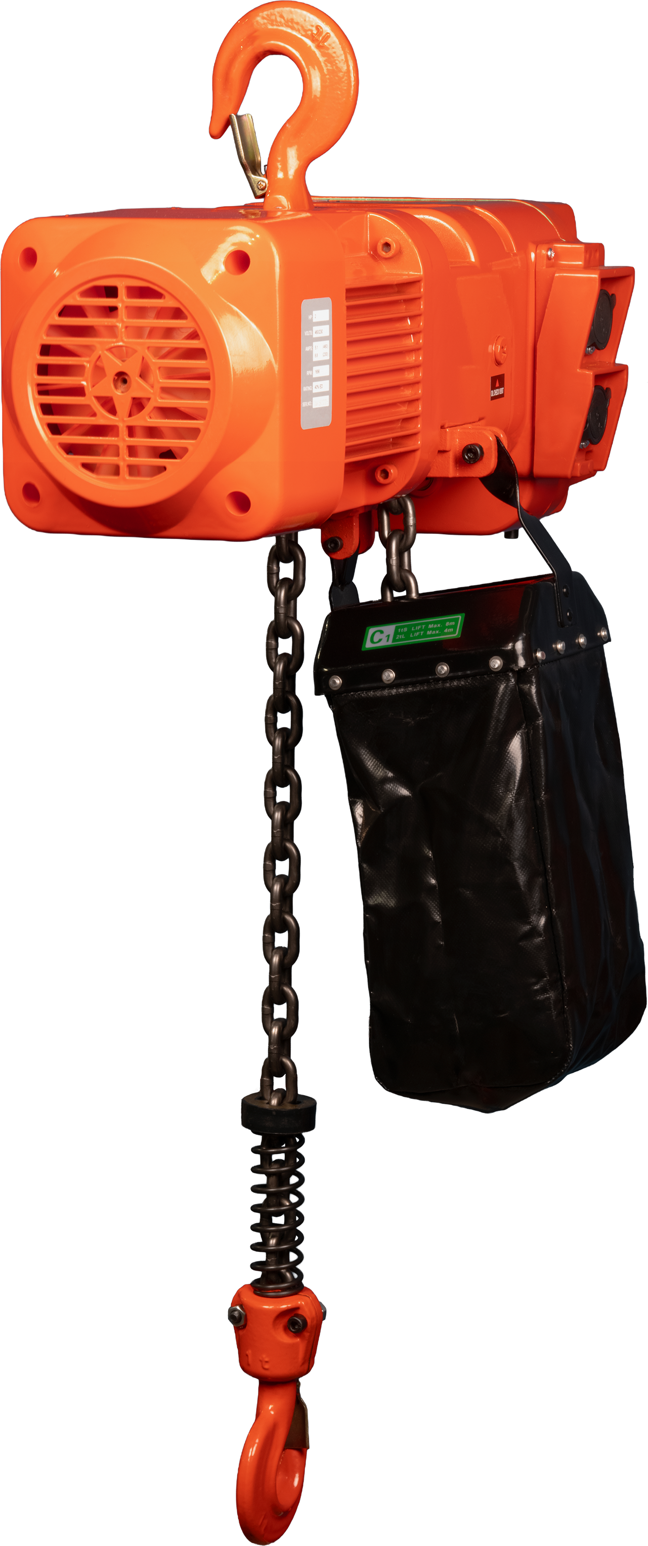 Polipasto de cadena eléctrico trifásico de doble velocidad Bison 1Ton 230v/460v 