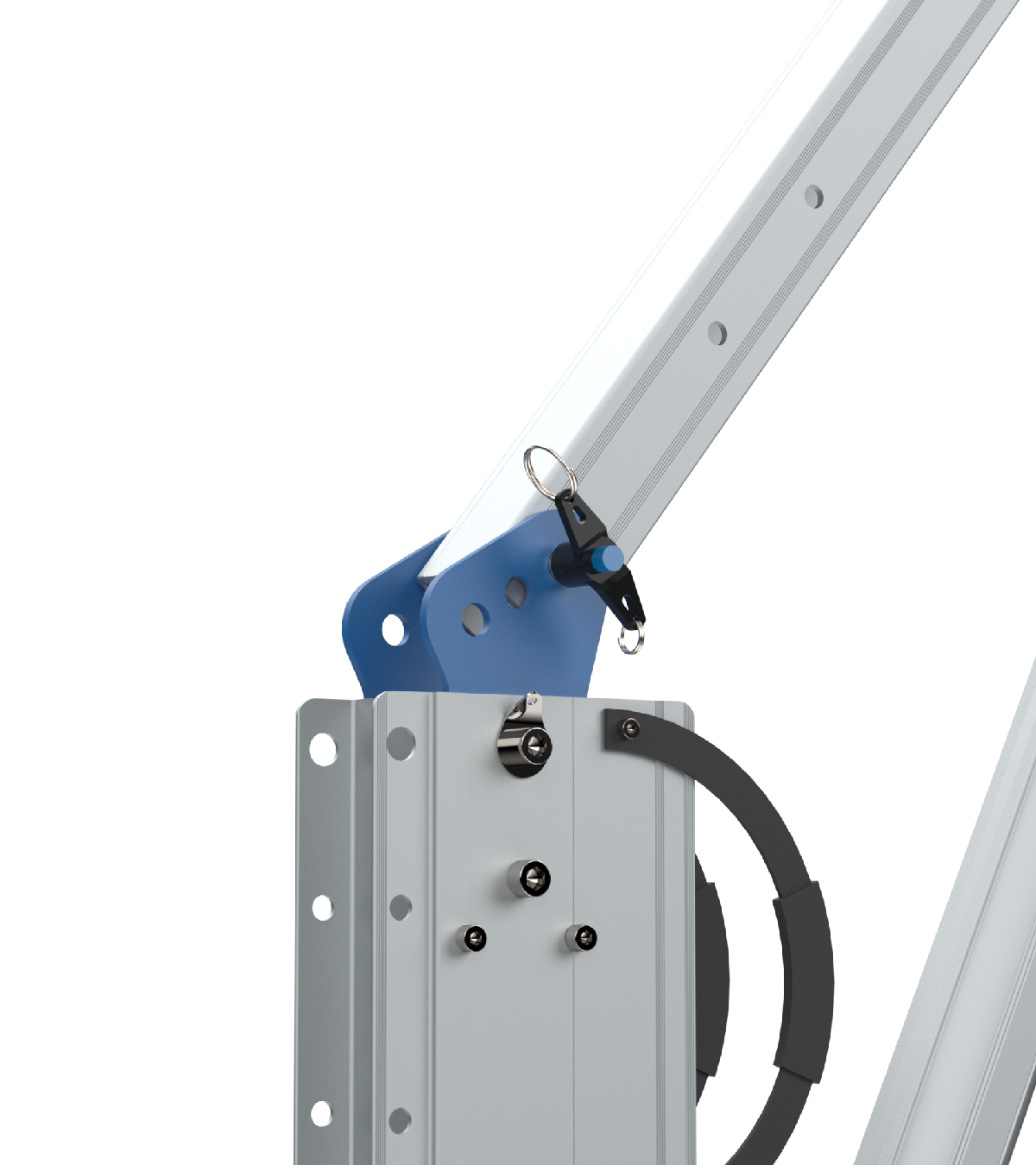 Reid Lifting PDQ 1320lb Portable Aluminum Davit Crane – Winch & Shackle