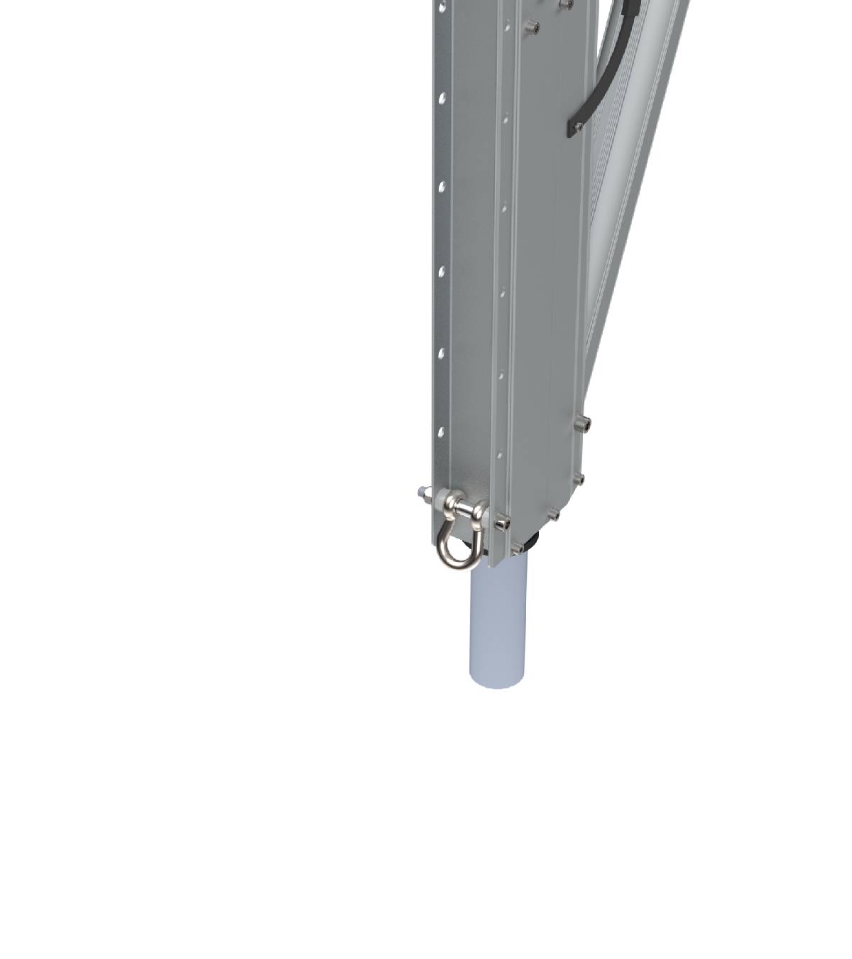 Reid Lifting PDQ 1320lb Portable Aluminum Davit Crane – Winch & Shackle