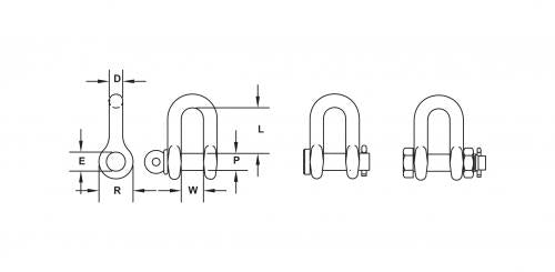 CM Galvanized Screw Pin Carbon Chain Shackles