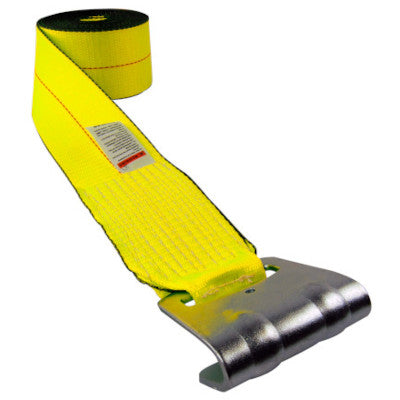 Lift-All Flat Hook Hiz-Viz Load Hugger Tuff-Edge Tiedown Winch Strap 4"