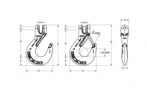 CM Clevlok Dual Rated Sling Hook