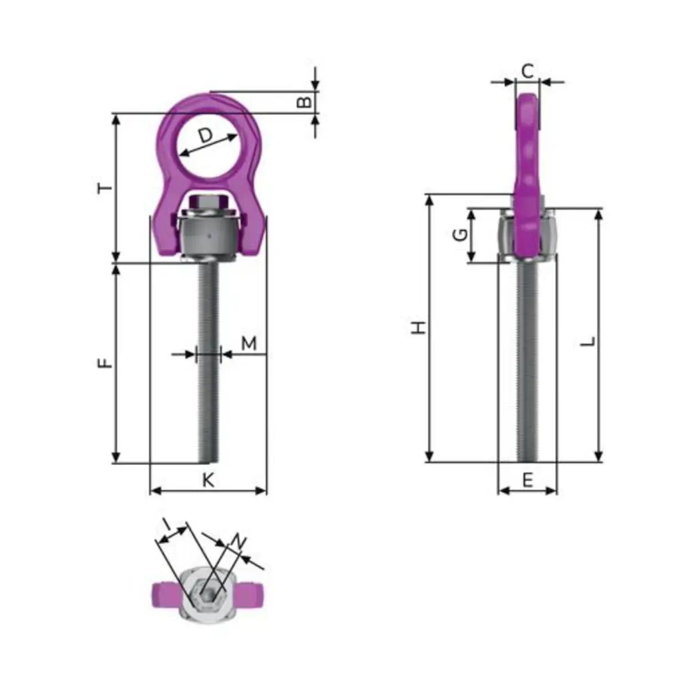 RUD ACP-Turnado, UNC Thread with Variable Length