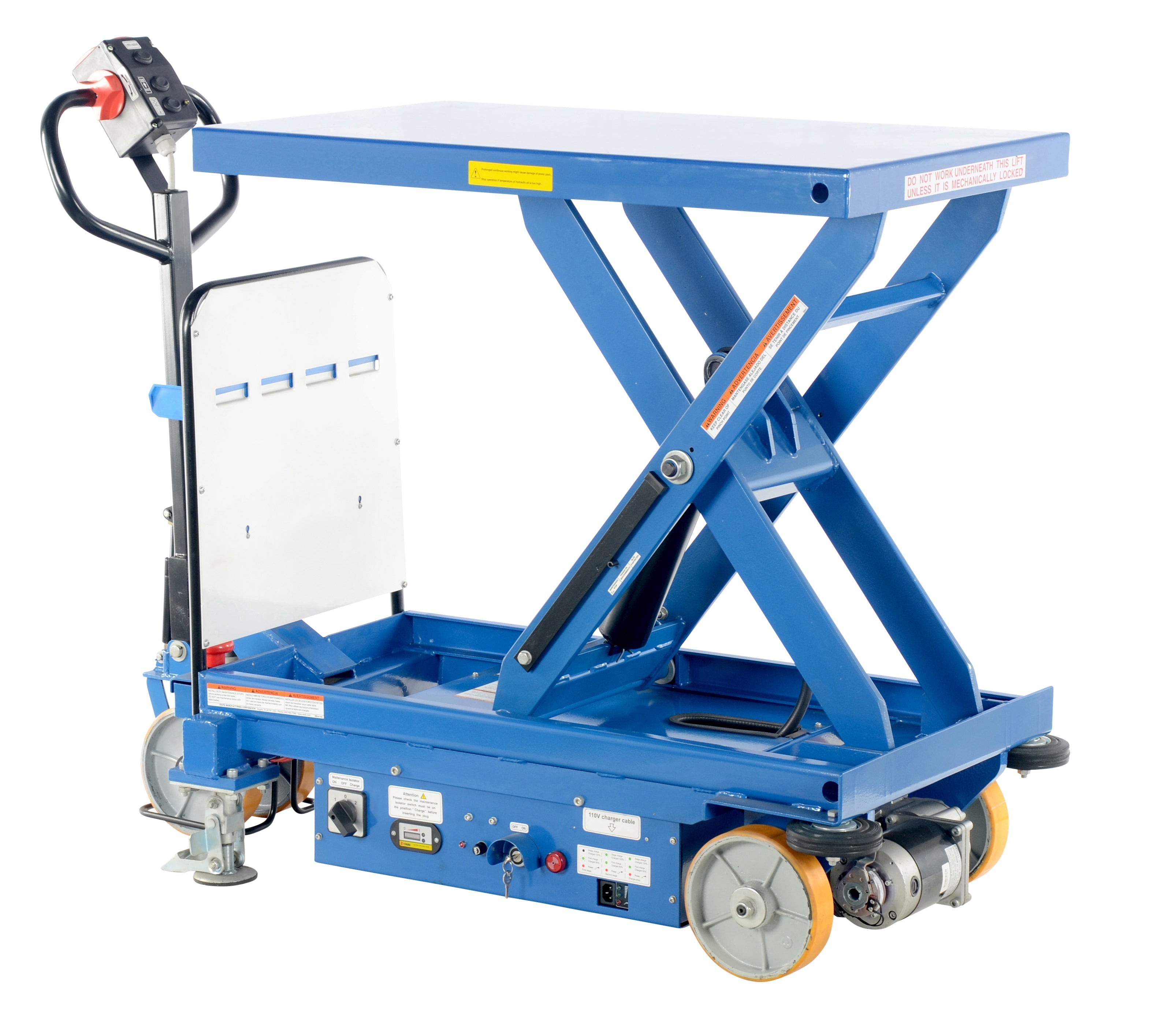 Vestil Powered Drive and Powered Lift Hydraulic Scissor Carts