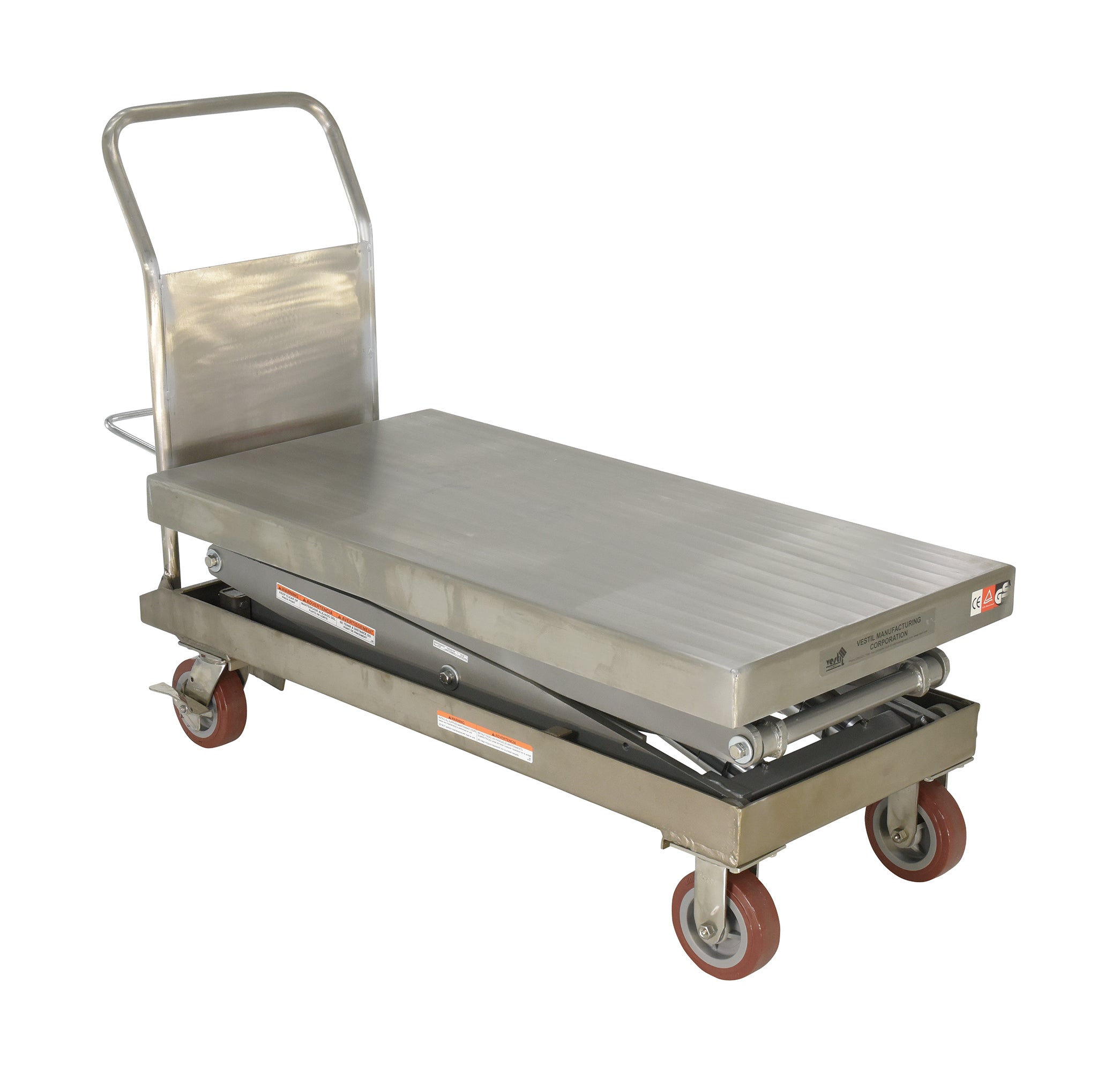 Vestil Partially Stainless Steel Hydraulic Elevating Carts