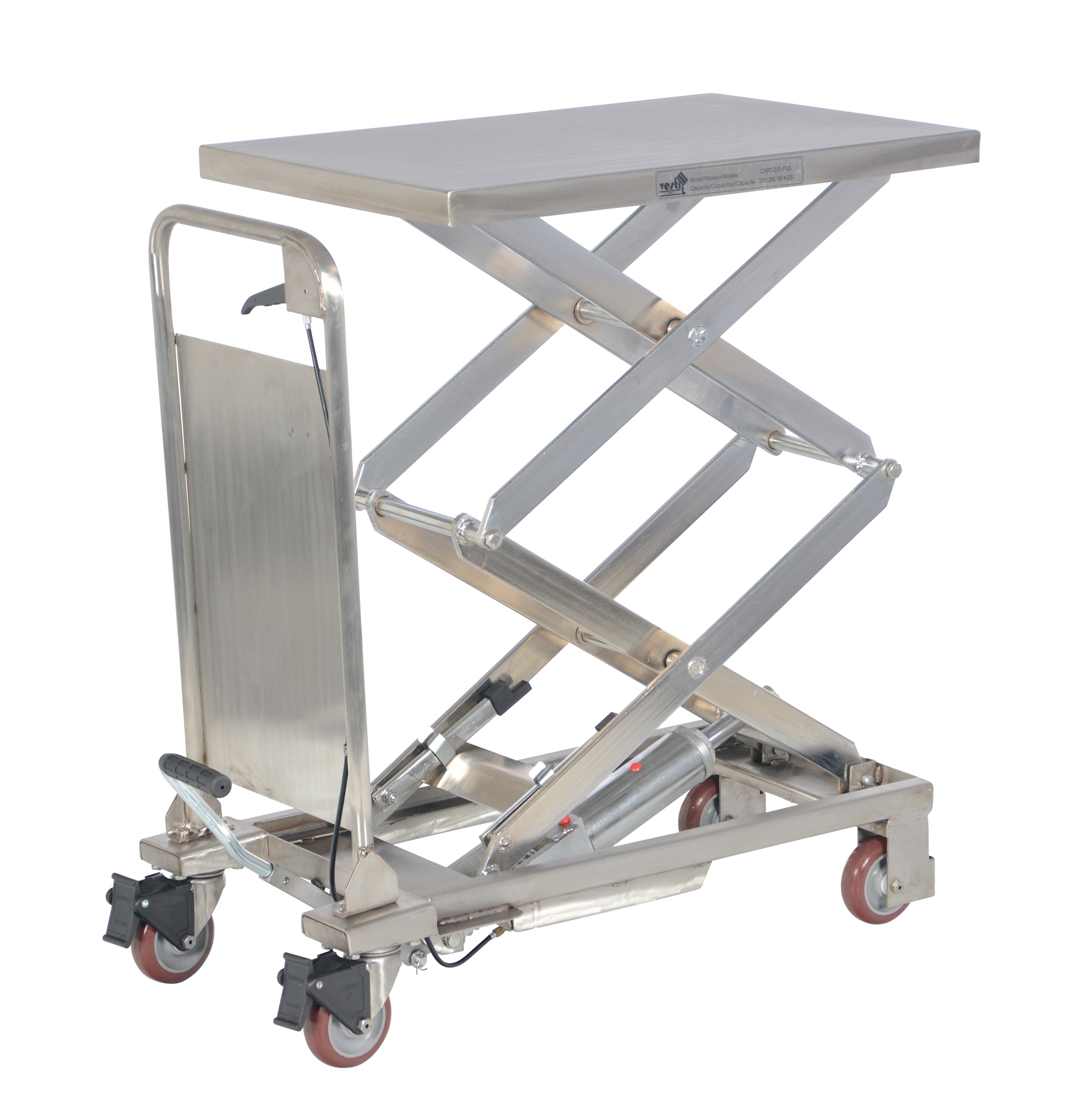 Vestil Partially Stainless Steel Hydraulic Elevating Carts