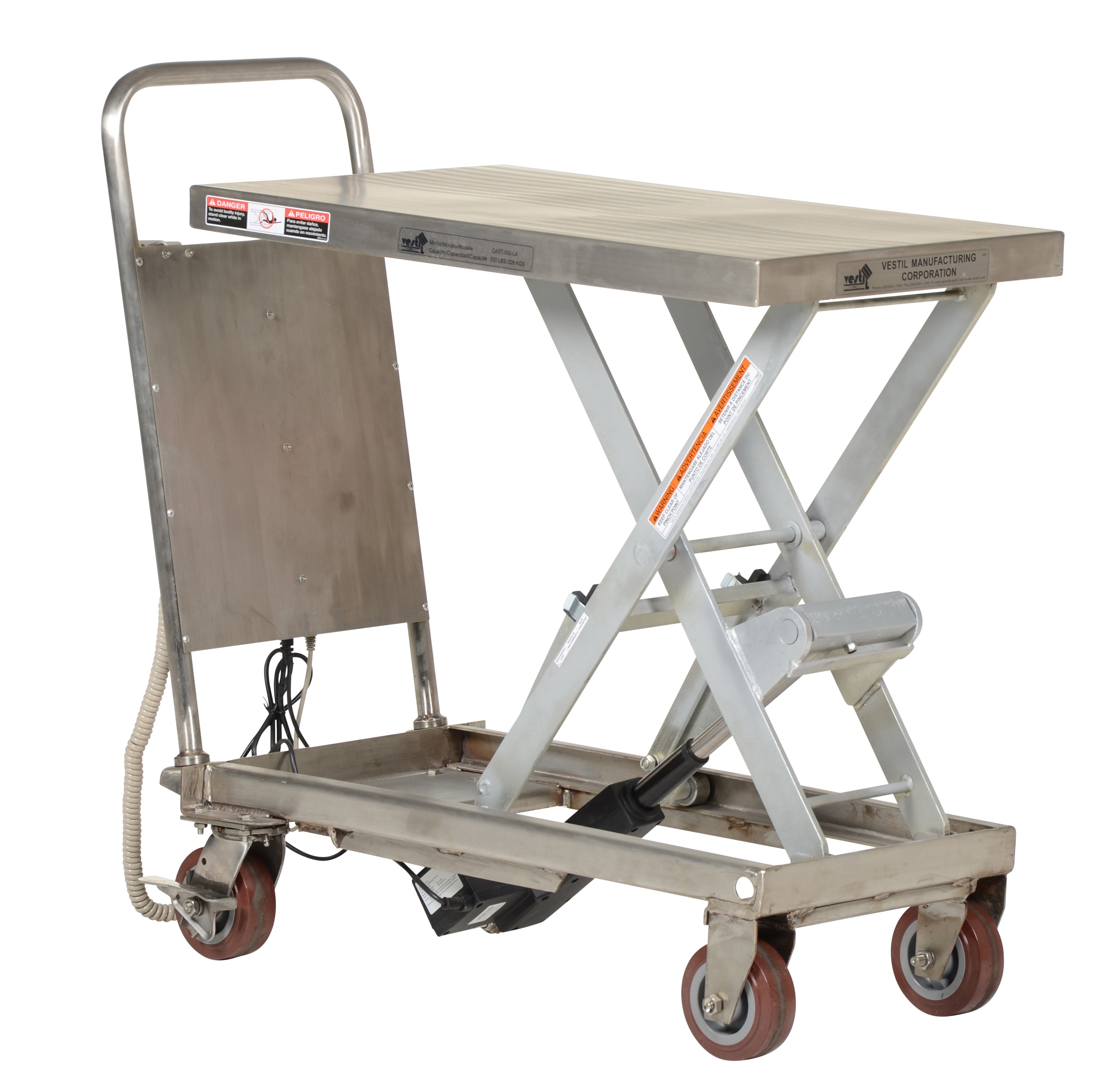 Vestil Linear Actuated Elevating Carts