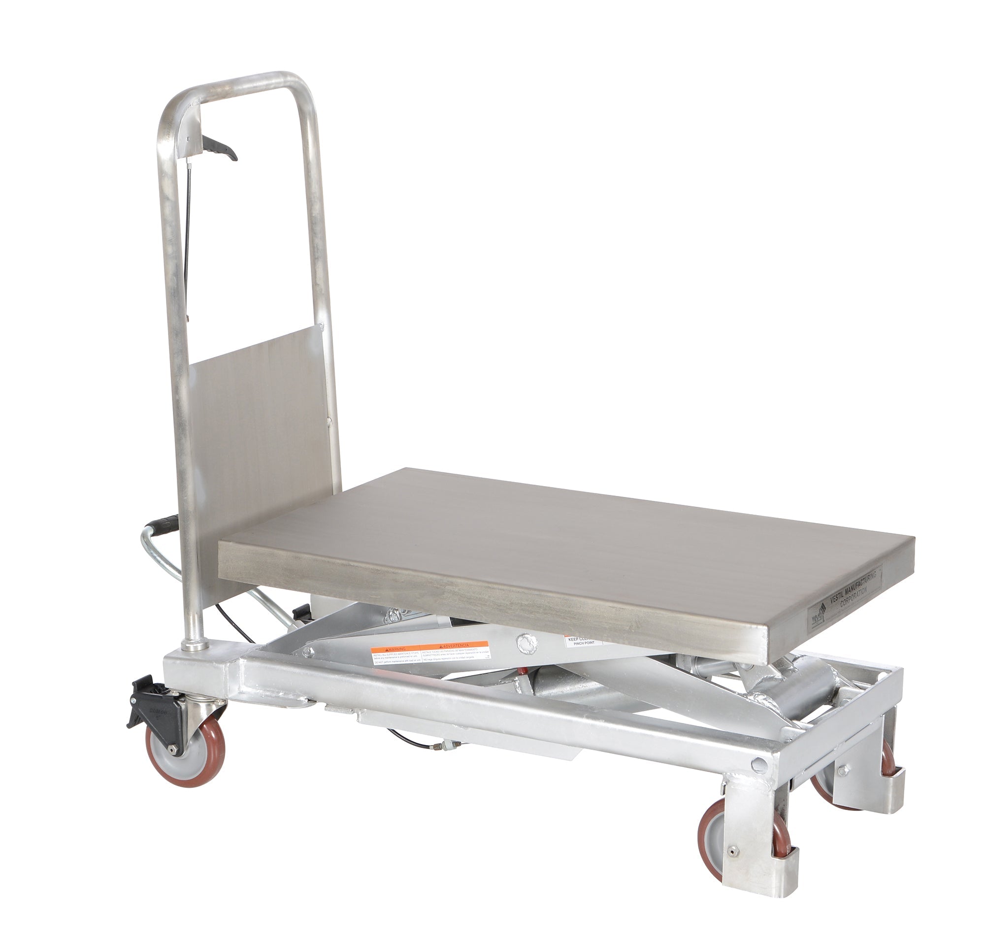 Vestil Partially Stainless Steel Hydraulic Elevating Carts