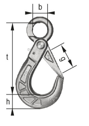 Cromox Grade 60 Stainless Steel Eye Self-Locking Hook