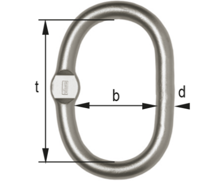 Cromox Grade 60 Stainless Steel Master Link with Flat Section