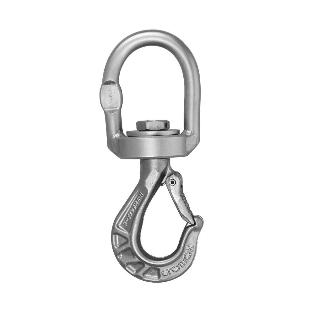 Cromox Grade 60 Stainless Steel Swivel Load Hook w/ Latch