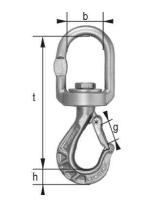 Cromox Grade 60 Stainless Steel Swivel Load Hook w/ Latch