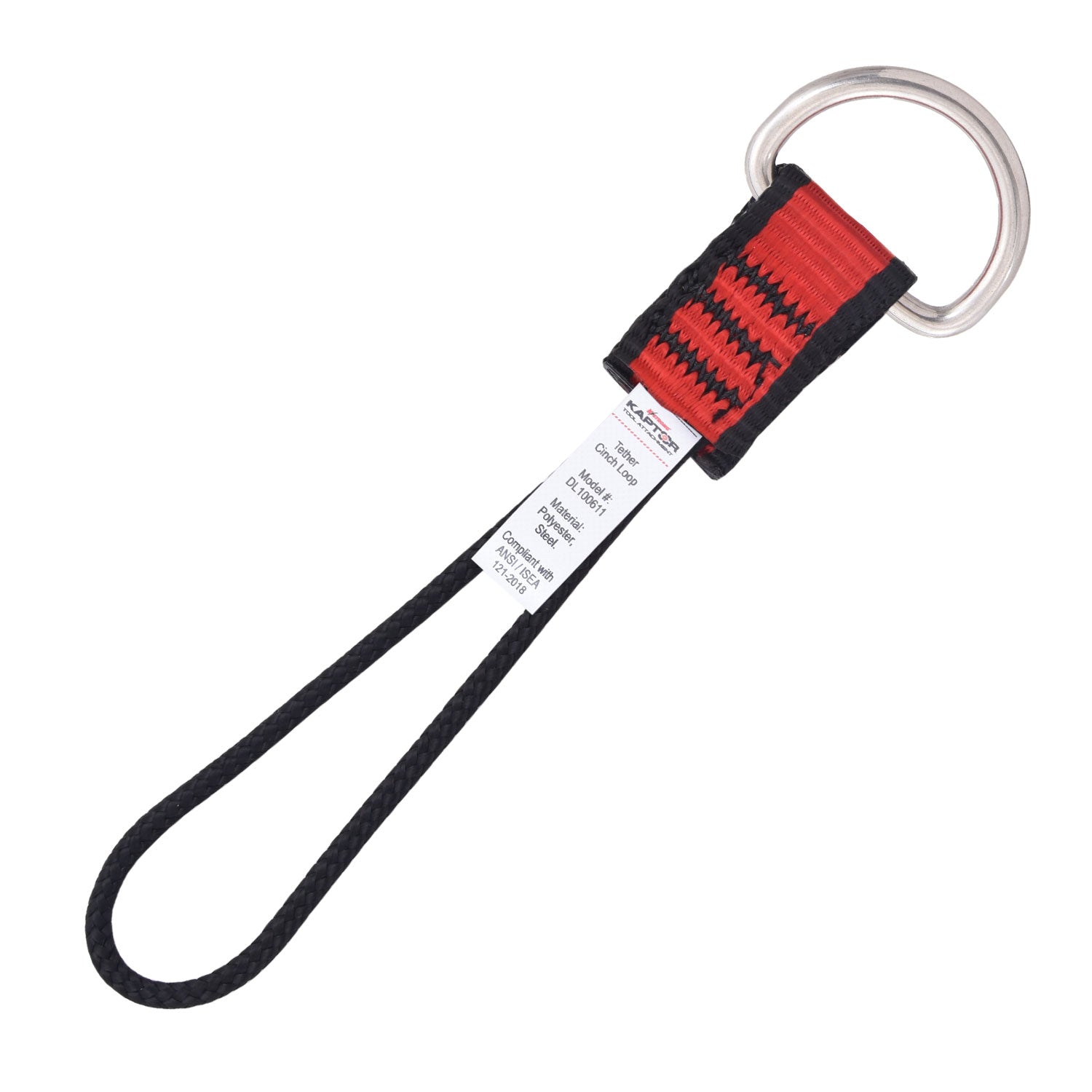 KStrong® Kaptor™ D-ring with Tether Cinch Cord Loop, Attachment Points, 5 lbs. (ANSI)