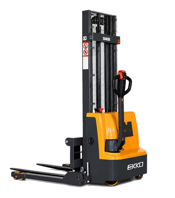 EKKO EB12E 2640lbs Fully Powered Straddle Stacker 119.4" LIft