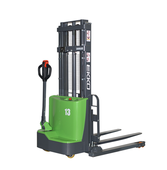 EKKO EB13C-138LI 2800lbs Fully Li-ION Powered Straddle Stacker 138" Lift