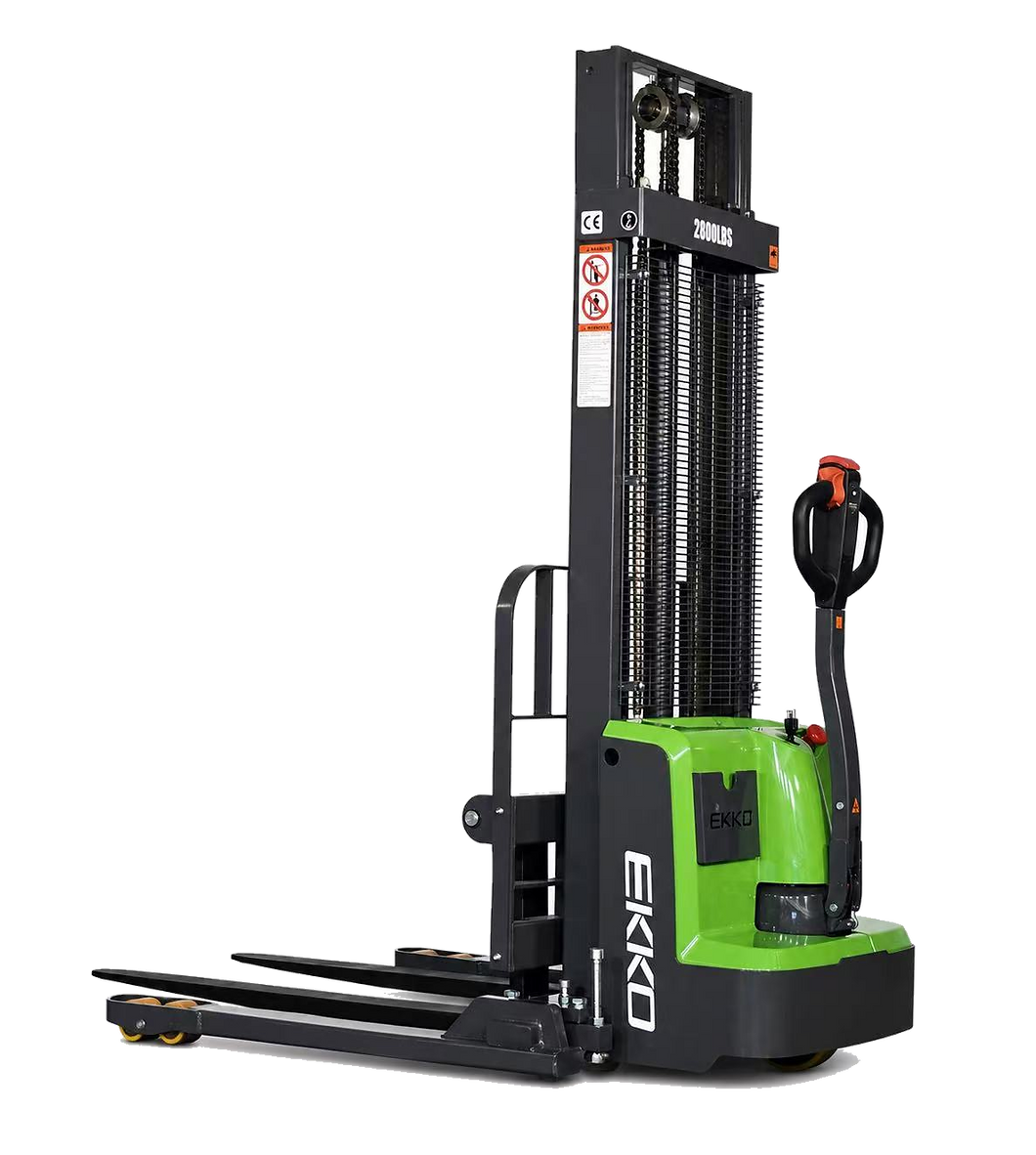 EKKO EB13E-LI 2800lbs Full Li-ION Powered Straddle Stacker 119" Lift