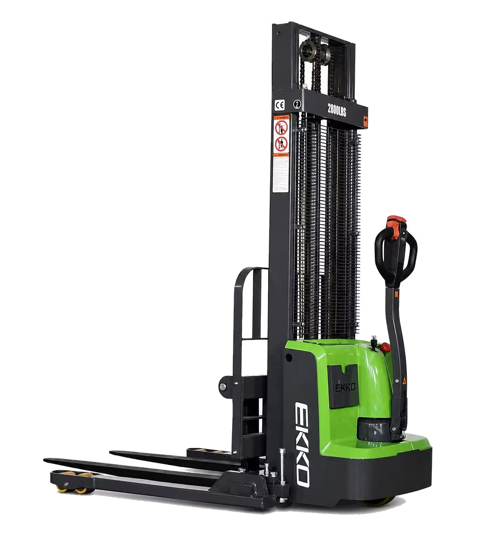 EKKO EB13ES-145LI 2640lbs Fully Li-ION Powered Straddle Stacker - Side Shift 145" Lift