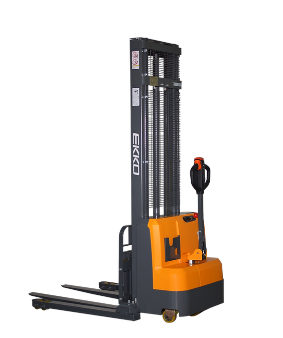 EKKO EB14C-145 3000lbs Fully Powered Straddle Stacker 145" Lift