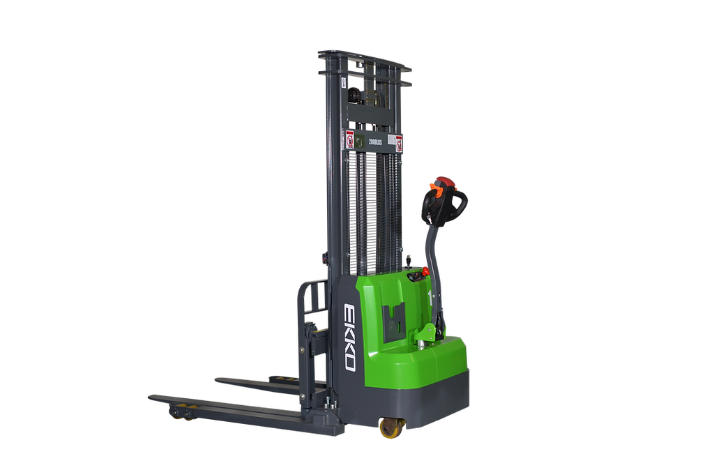 EKKO EB14C-98LI 3000lbs Fully Li-ION Powered Straddle Stacker 98" Lift