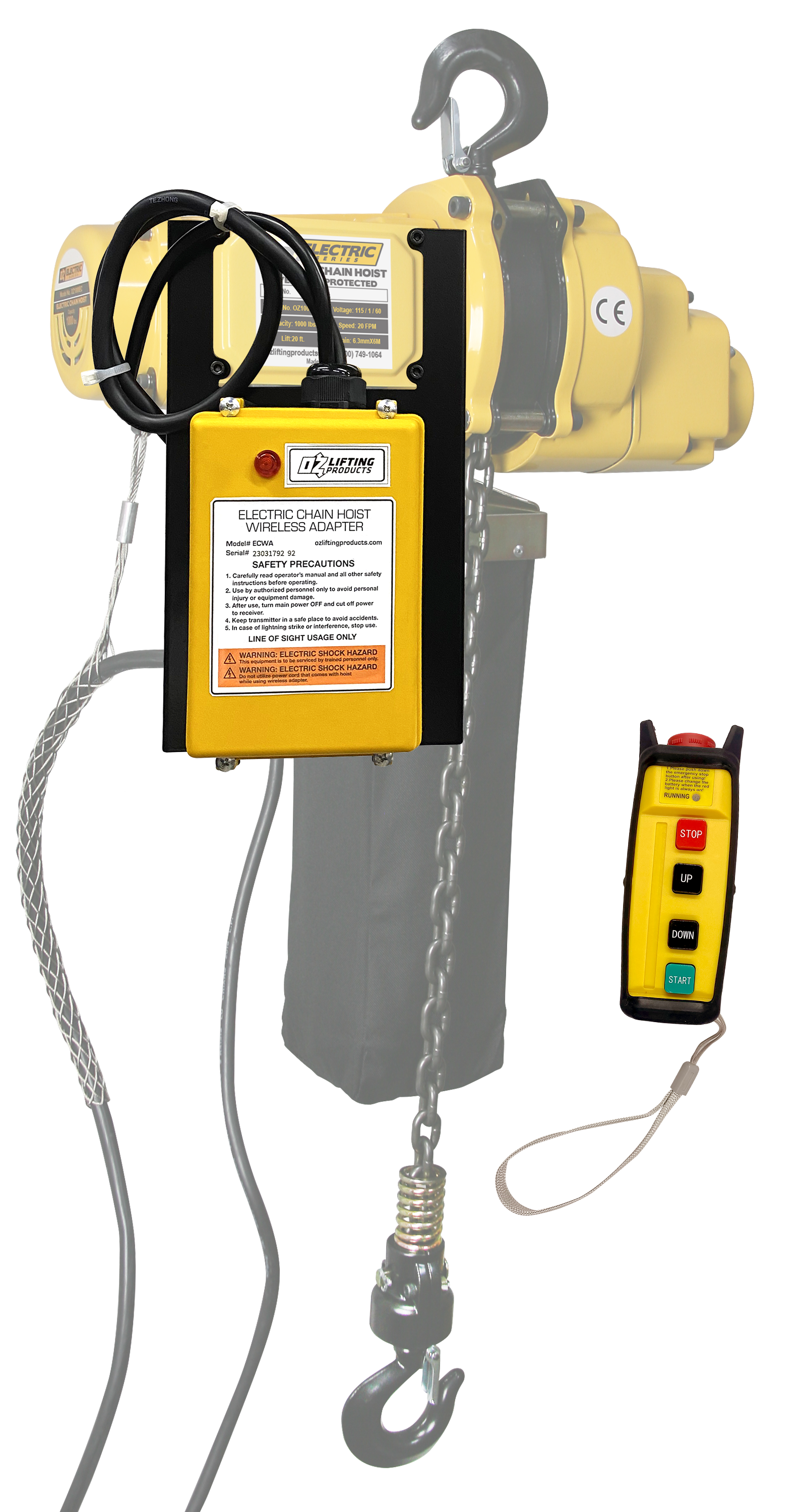 OZ Lifting Wireless Plug & Play Adapter for OZ Electric Chain Hoists