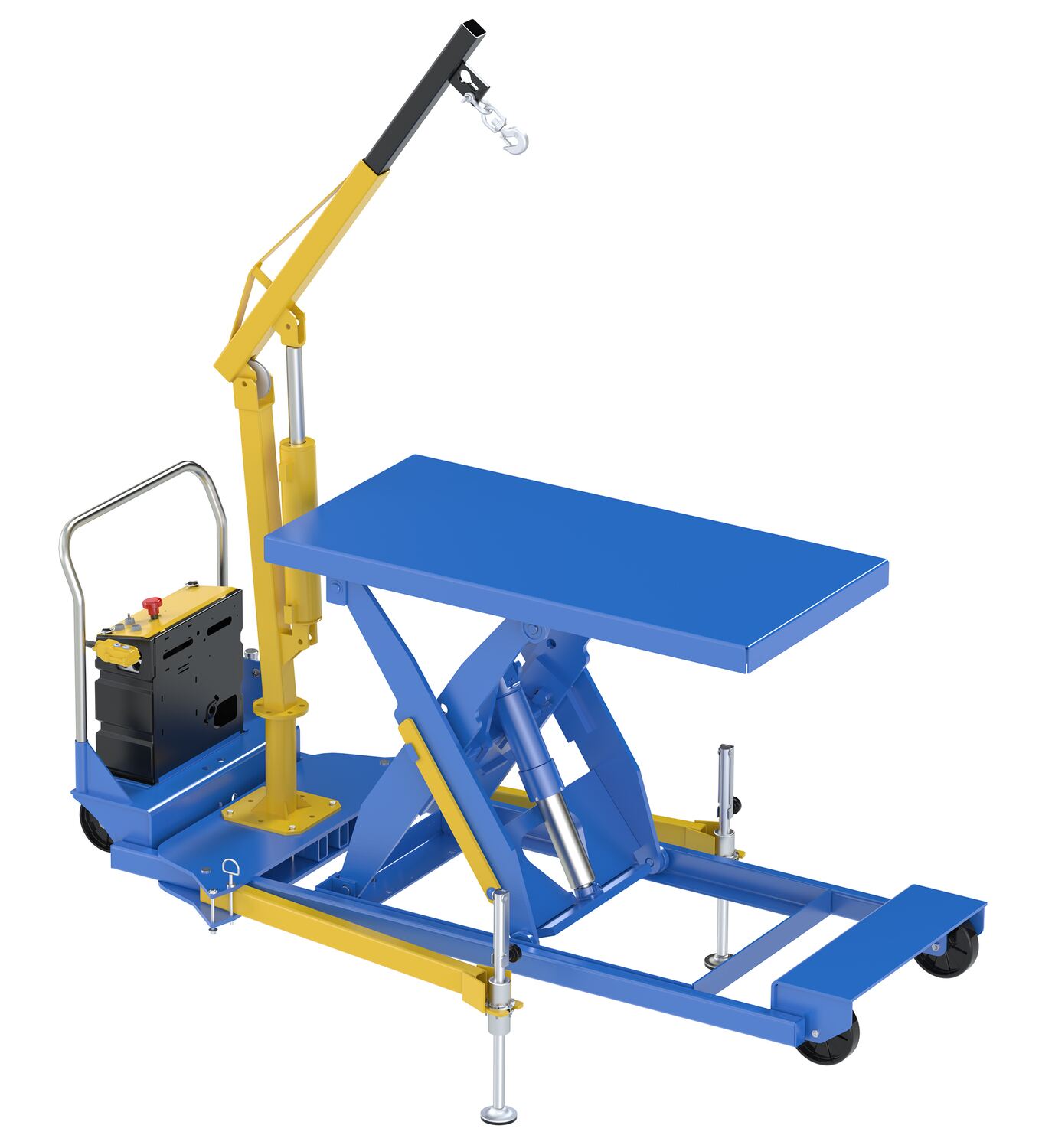 Vestil Portable Electric Hydraulic Lift Table w/ Attached Hoist