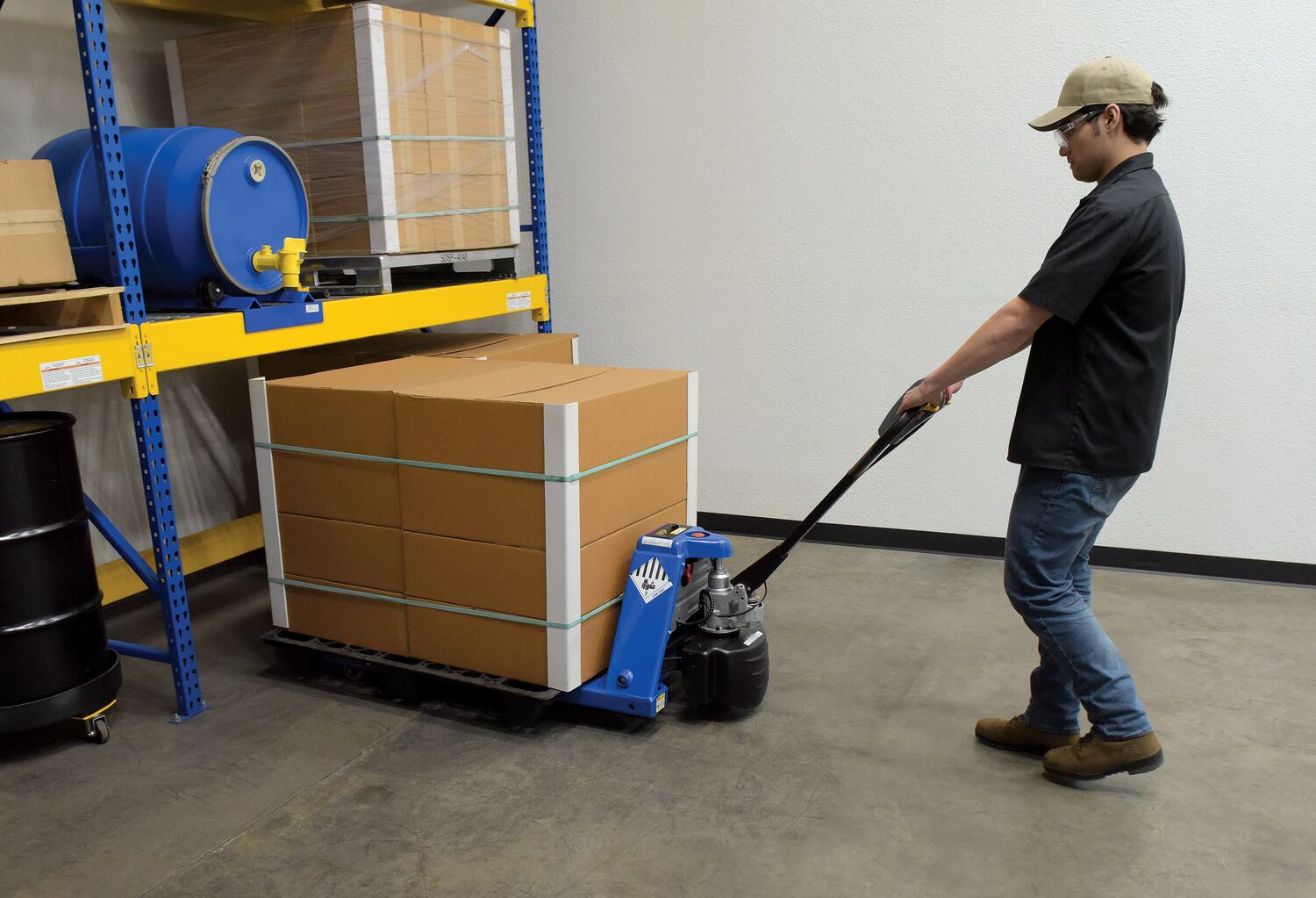 Vestil Economy Semi-Automatic Electric Pallet Truck