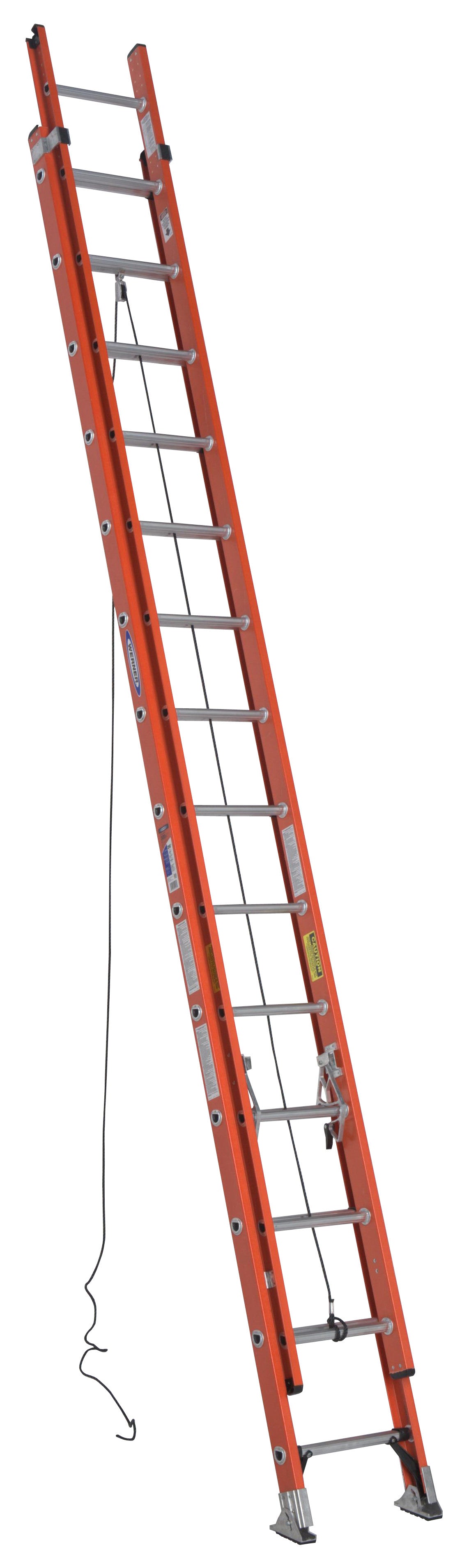 Vestil Fiberglass Extension Ladders with Aluminum Rungs