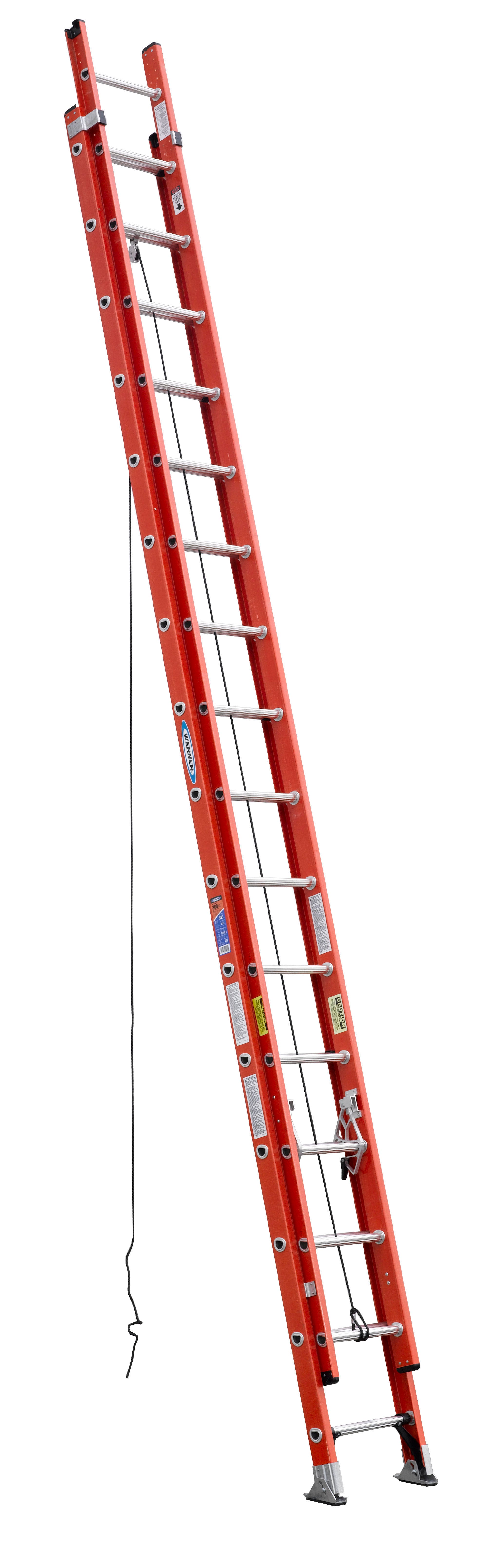 Vestil Fiberglass Extension Ladders with Aluminum Rungs