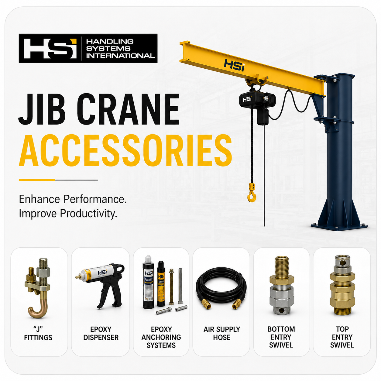 HSI Air Supply Hose (For Crane Spans 1/2" Up To 20ft)