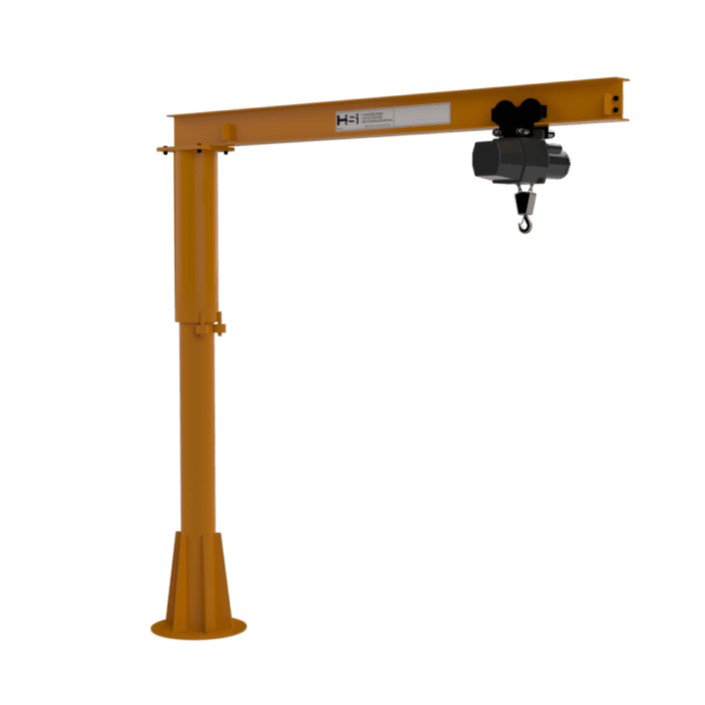 HSI Medium-Duty 1000lbs Freestanding Foundationless Jib Cranes