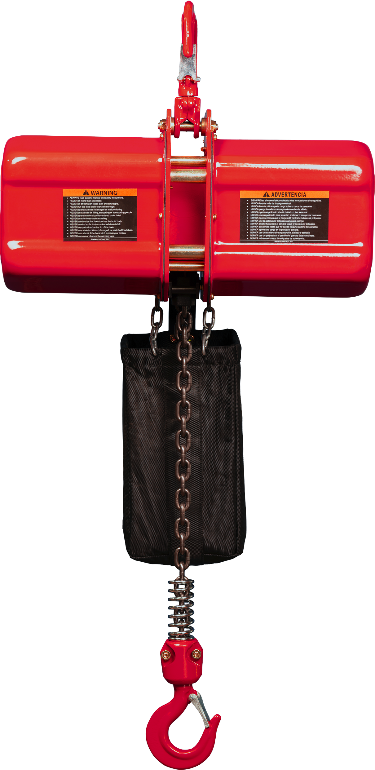 Bison 0.5Ton Single Phase Electric Chain Hoist 115v/230v