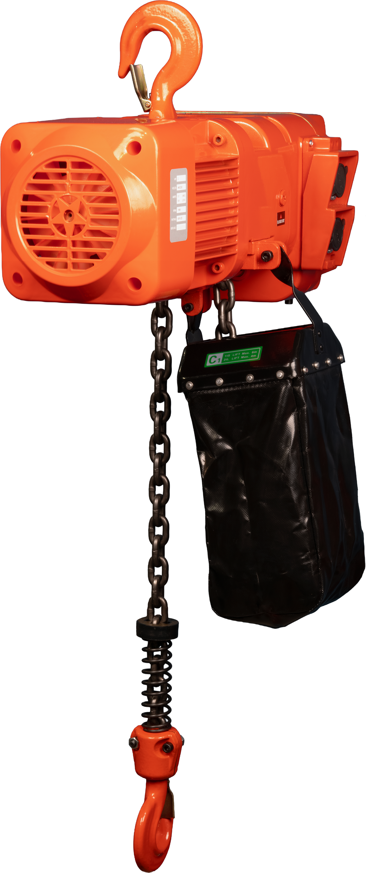 Bison 0.5Ton Three Phase Dual Speed Electric Chain Hoist 230v/460V