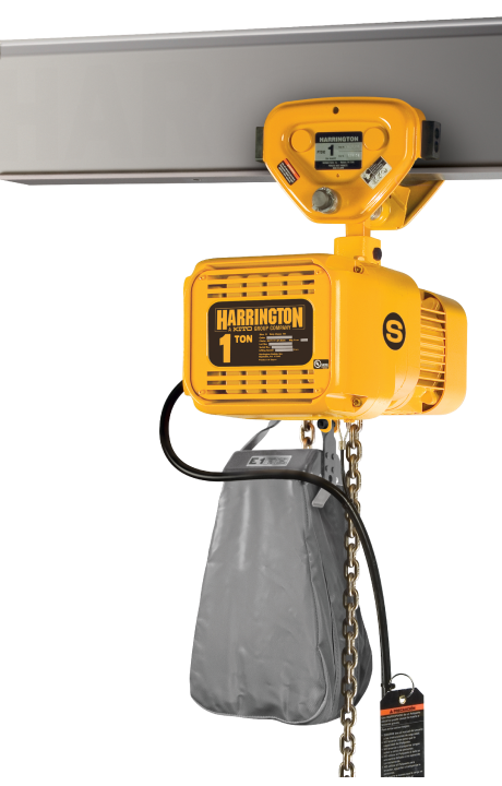 Harrington NERP 3Ph Push Trolley Electric Chain Hoist