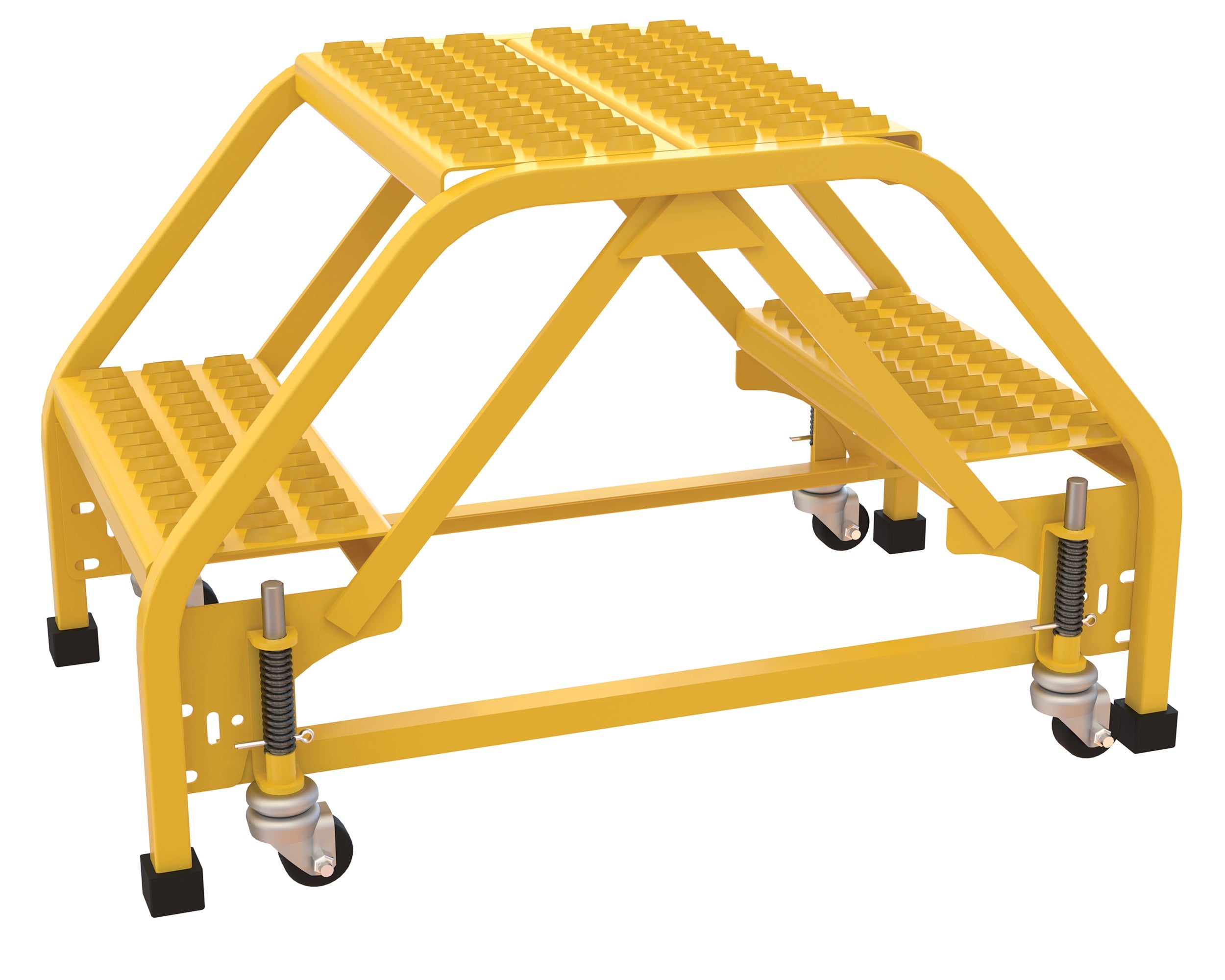 Vestil Double Sided Step Ladders- Yellow